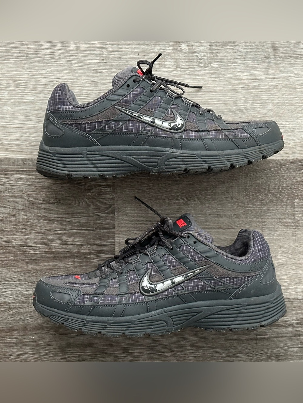 Nike P-6000 Premium Iron Grey Metallic Silver Running Sneaker